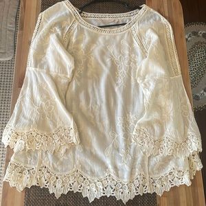 NWOT - Soft surroundings, bohemian style blouse